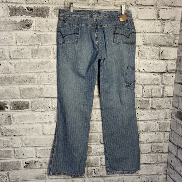 Vintage Y2K DC Shoes Cargo Denim Mid Low Rise Bootcut Jeans - Picture 5 of 16